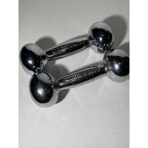 2 Vintage Martin Barbell 5 Lbs Pounds Dumbbells Chrome #5 Pair Rare!